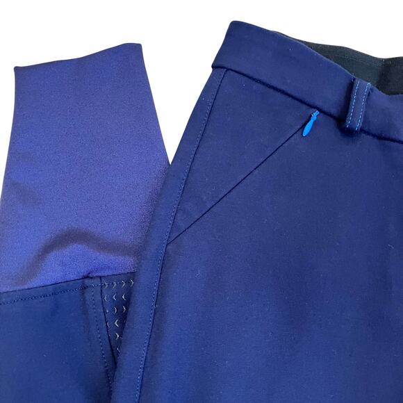 HR FARM Women’s Sz 28 Full Seat Silicone Grip Breeches Horse Riding Pants Navy - Picture 13 of 16